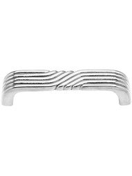Streamline Deco Pull - 3 1/2 inch Center to Center in Polished Nickel Finish.